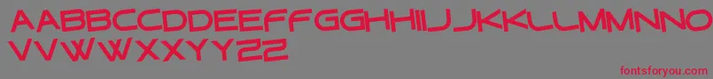Шрифт GtekRegularInclinadas – красные шрифты на сером фоне