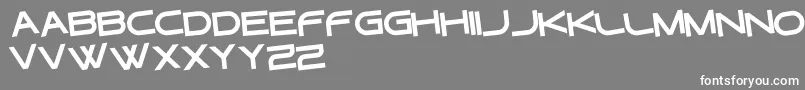 Шрифт GtekRegularInclinadas – белые шрифты на сером фоне