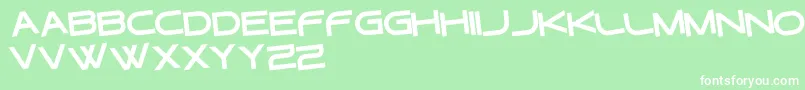GtekRegularInclinadas Font – White Fonts on Green Background