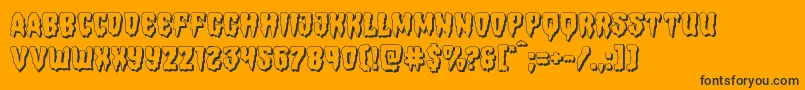 Hemogoblin3D Font – Black Fonts on Orange Background