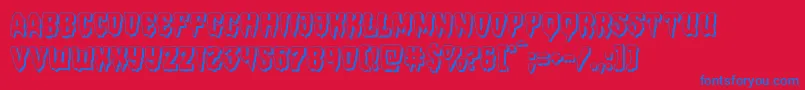 Hemogoblin3D Font – Blue Fonts on Red Background