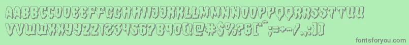 Hemogoblin3D Font – Gray Fonts on Green Background