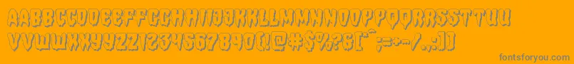 Hemogoblin3D Font – Gray Fonts on Orange Background