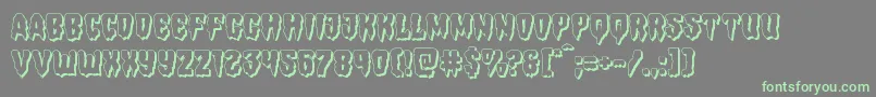 Hemogoblin3D Font – Green Fonts on Gray Background