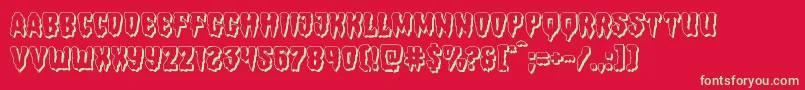 Hemogoblin3D Font – Green Fonts on Red Background