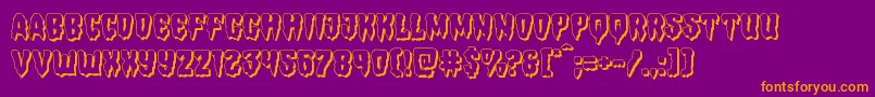 Hemogoblin3D Font – Orange Fonts on Purple Background