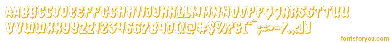 Hemogoblin3D Font – Orange Fonts on White Background