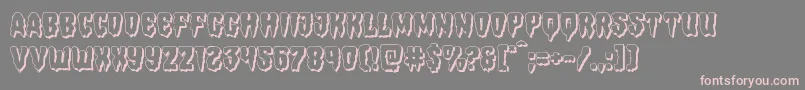 Hemogoblin3D Font – Pink Fonts on Gray Background