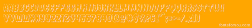 Hemogoblin3D Font – Pink Fonts on Orange Background