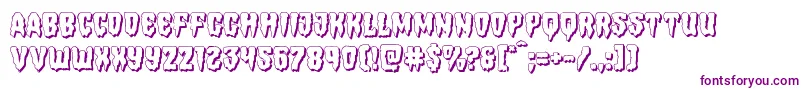 Шрифт Hemogoblin3D – фиолетовые шрифты на белом фоне