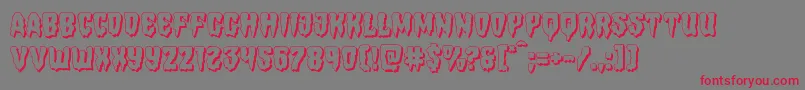 Hemogoblin3D Font – Red Fonts on Gray Background