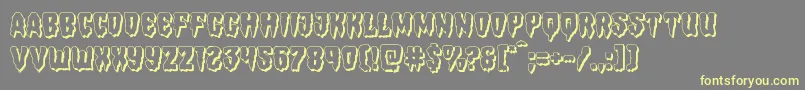 Hemogoblin3D Font – Yellow Fonts on Gray Background