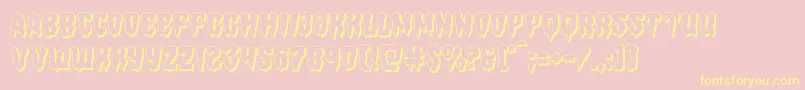 Hemogoblin3D Font – Yellow Fonts on Pink Background
