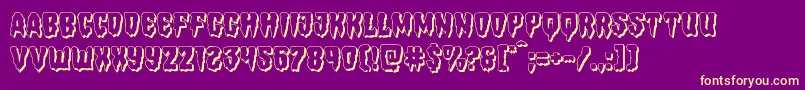 Hemogoblin3D Font – Yellow Fonts on Purple Background