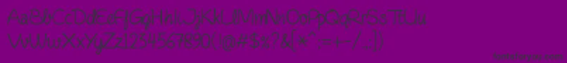 FinelinerScript Font – Black Fonts on Purple Background