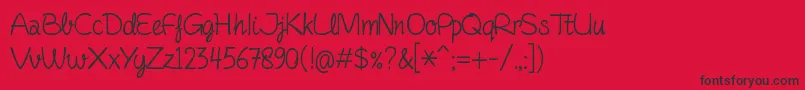 fuente FinelinerScript – Fuentes Negras Sobre Fondo Rojo