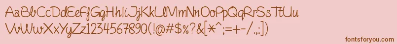 FinelinerScript Font – Brown Fonts on Pink Background