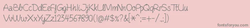 fuente FinelinerScript – Fuentes Grises Sobre Fondo Rosa