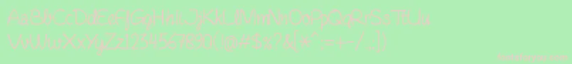 FinelinerScript Font – Pink Fonts on Green Background