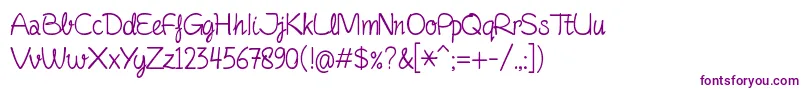 FinelinerScript Font – Purple Fonts on White Background
