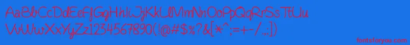 Шрифт FinelinerScript – красные шрифты на синем фоне