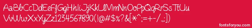 fuente FinelinerScript – Fuentes Blancas Sobre Fondo Rojo