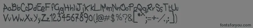 Nohubotiempo Font – Black Fonts on Gray Background