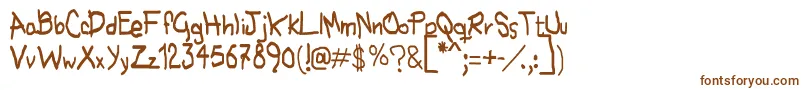 Nohubotiempo-Schriftart – Braune Schriften auf weißem Hintergrund