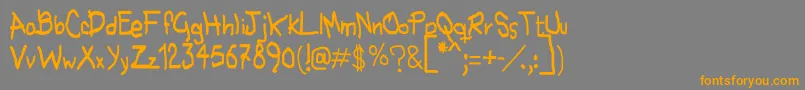 Nohubotiempo Font – Orange Fonts on Gray Background