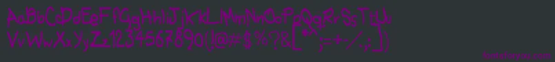 Nohubotiempo Font – Purple Fonts on Black Background