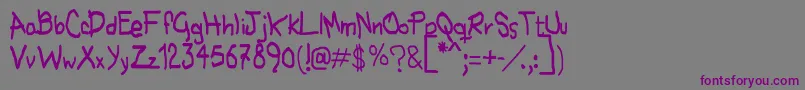 Шрифт Nohubotiempo – фиолетовые шрифты на сером фоне