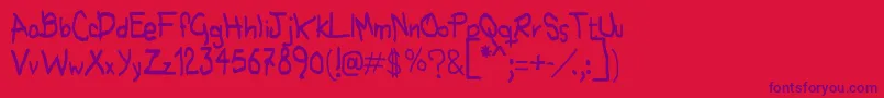 Nohubotiempo Font – Purple Fonts on Red Background