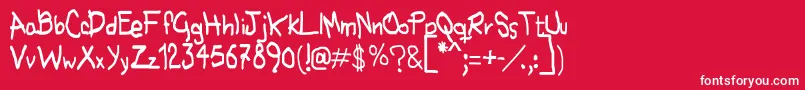 Nohubotiempo Font – White Fonts on Red Background