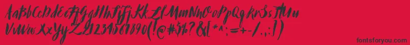 Buffy Font – Black Fonts on Red Background