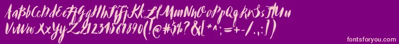 Buffy Font – Pink Fonts on Purple Background