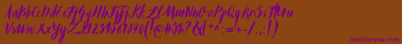 Buffy Font – Purple Fonts on Brown Background