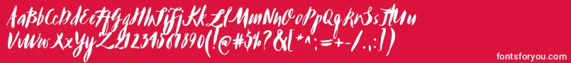 Buffy Font – White Fonts on Red Background