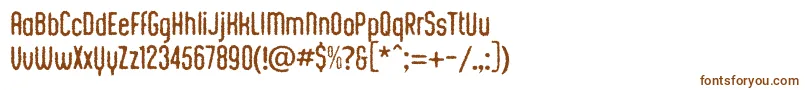 KustomtypeChickChalk-fontti – ruskeat fontit valkoisella taustalla