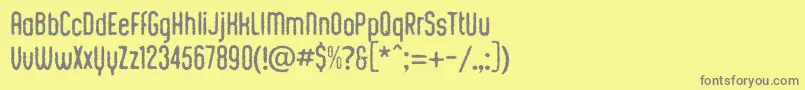 KustomtypeChickChalk Font – Gray Fonts on Yellow Background