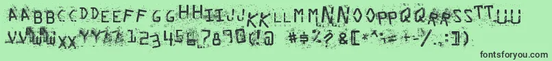 Lisätietoja StaubigesVergnР±gen-fontista StaubigesVergnР±gen-fontti – mustat fontit vihreällä taustalla