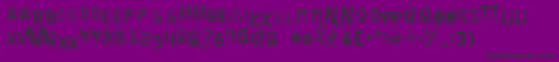 Weitere Informationen zur StaubigesVergnР±gen-Schriftart StaubigesVergnР±gen-Schriftart – Schwarze Schriften auf violettem Hintergrund