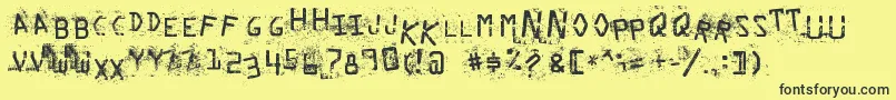 StaubigesVergnР±gen Font – Black Fonts on Yellow Background