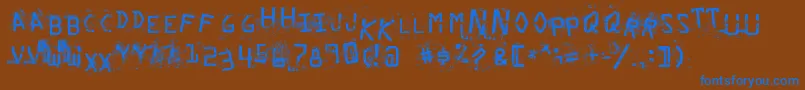 StaubigesVergnР±gen Font – Blue Fonts on Brown Background