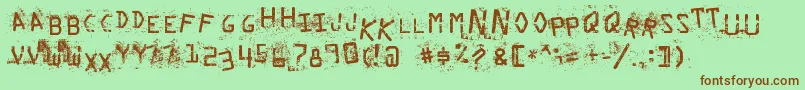 StaubigesVergnР±gen Font – Brown Fonts on Green Background