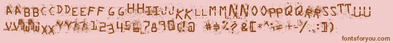 StaubigesVergnР±gen Font – Brown Fonts on Pink Background