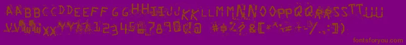 StaubigesVergnР±gen Font – Brown Fonts on Purple Background