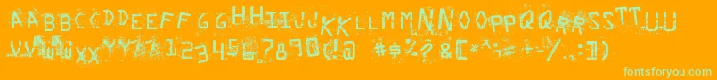 StaubigesVergnР±gen Font – Green Fonts on Orange Background