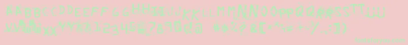 StaubigesVergnР±gen Font – Green Fonts on Pink Background