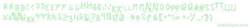 StaubigesVergnР±gen-Schriftart – Grüne Schriften auf weißem Hintergrund
