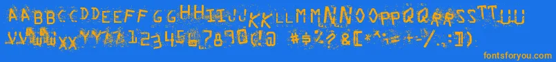 StaubigesVergnР±gen Font – Orange Fonts on Blue Background